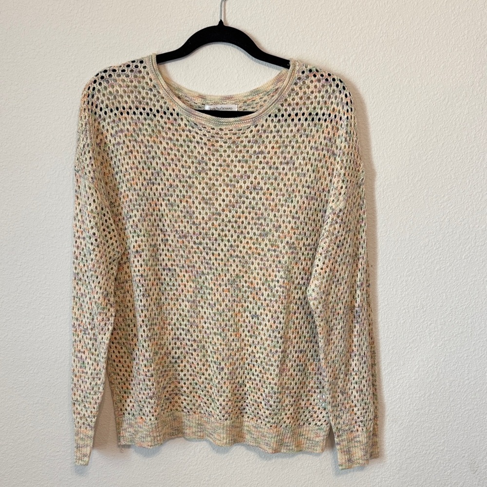 JohnPaulRichard Cream Multicolor Knit Sweater